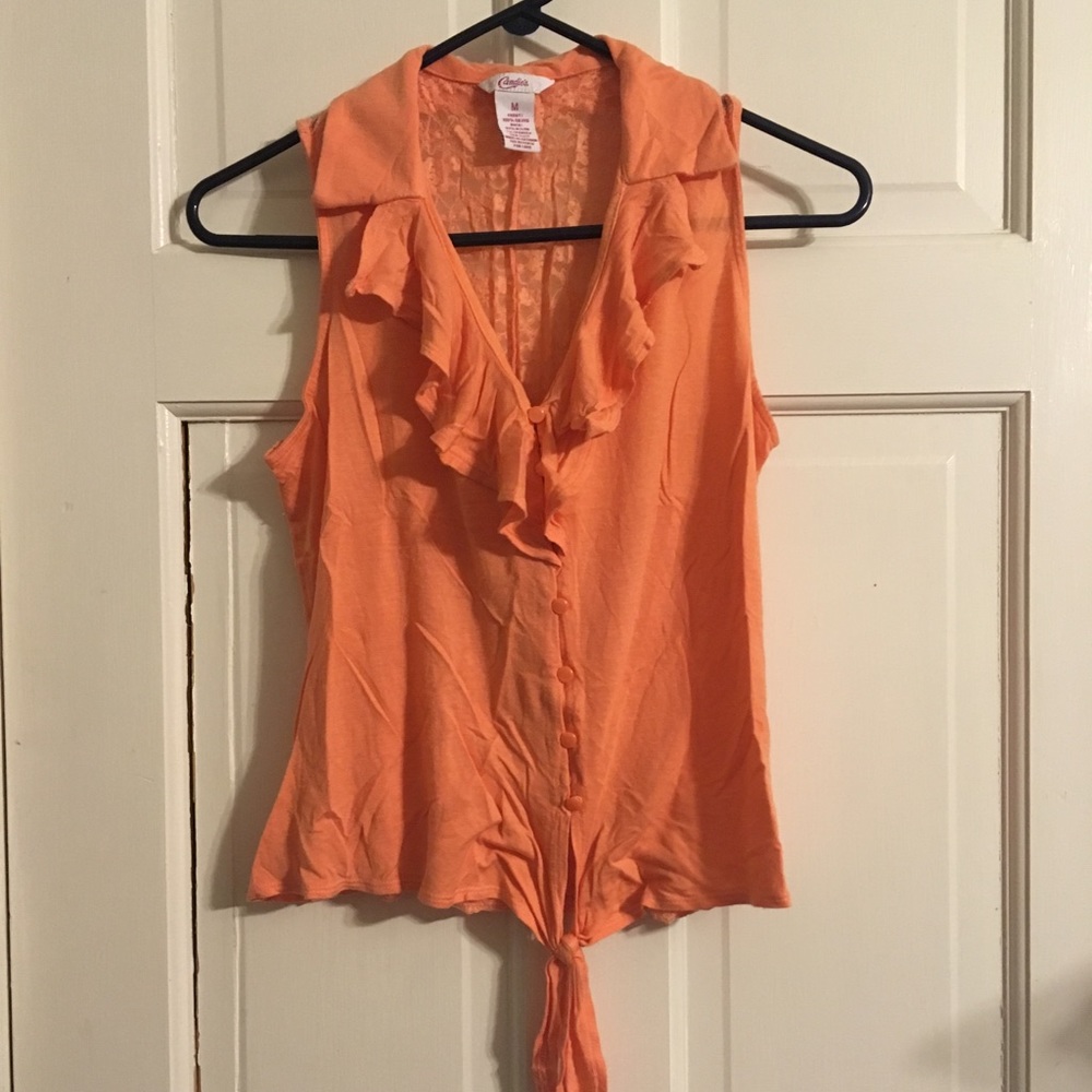 Candies Sleeveless Tie Up Shirt